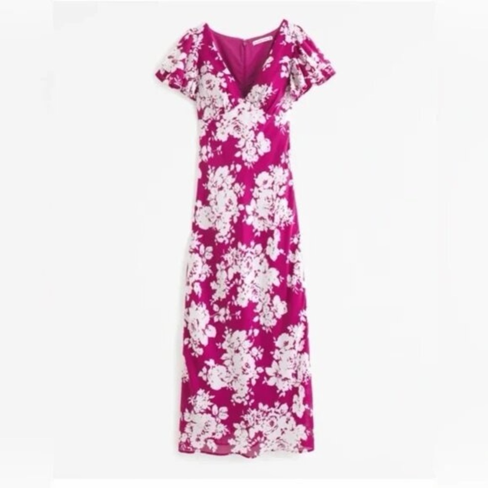 Abercrombie and Fitch Women's
Ruffle Sleeve Slip Maxi Dress